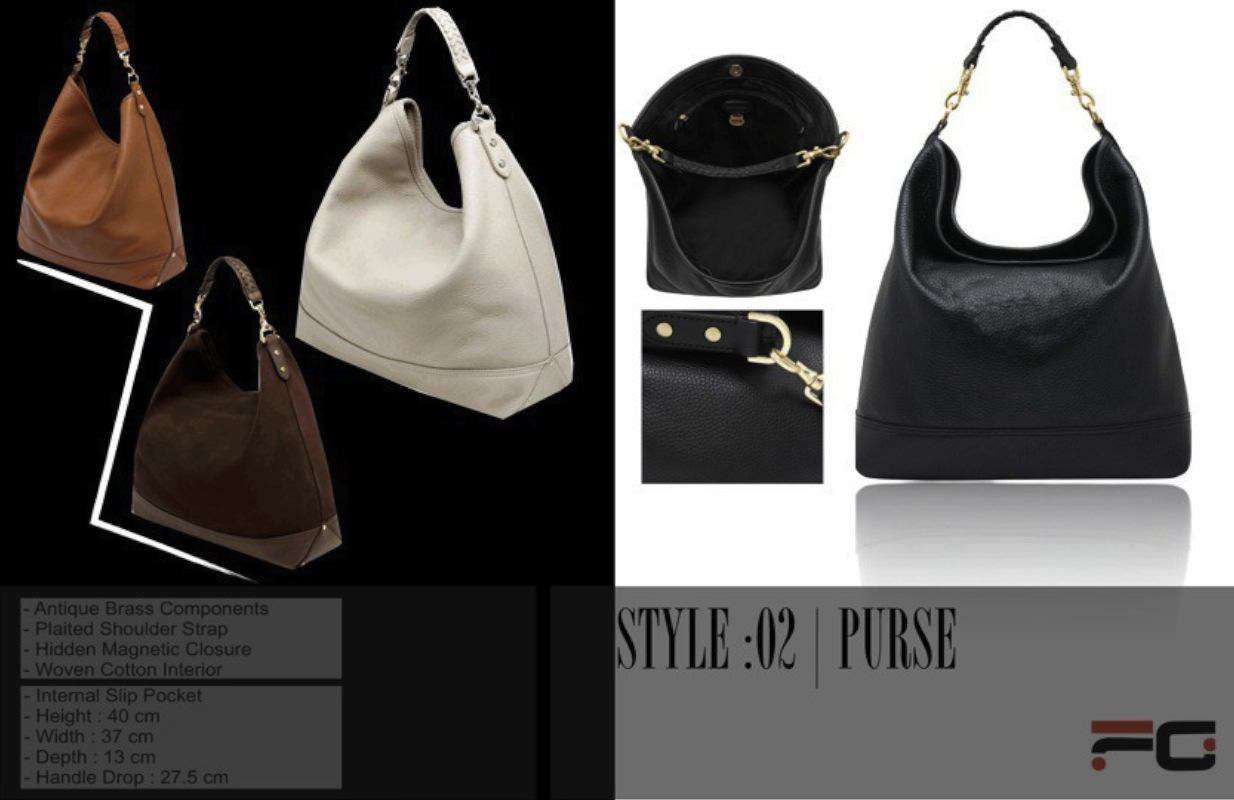 Hochwertige Damen-Lederhandtasche mit klassischem Finish